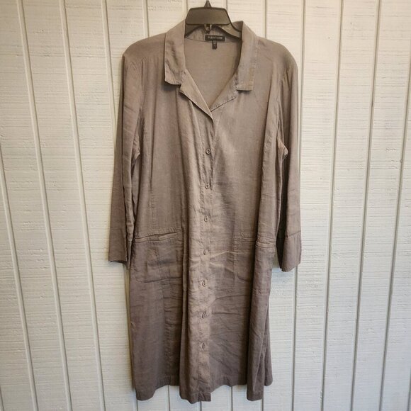 Eileen Fisher Gray Maxi Dress - Picture 1 of 6